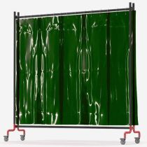 Lightweight Welding Curtain & Frame With 1 Pack of 5 PVC Strips Freestanding Screen