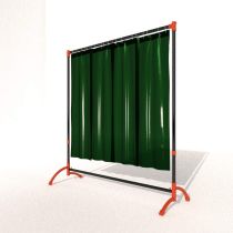 High-Quality 6' x 6' Vinyl Welding Screen with Frame Green