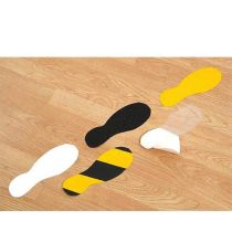 Warning Tape Yellow Non Slip Foot Print To Highlight Restricted Area(Pack Of 10)