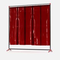 Red Hanging Welding Curtain Screen Frame