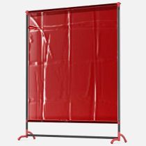 Red Lightweight Frames Portable Flame Retardant PVC Welding Curtains 