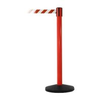 Red Powder Coated Retractable Barrier 