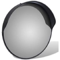 Outdoor Traffic Convex Plastic Mirror Black 30 Cm