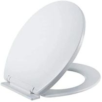 Unbreakable Soft Close White Toilet Seat Cover