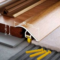 Ramp Profile PVC Wood Effect Door Threshold 40mm