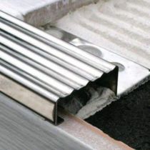 NSS Stainless Steel Tile-In Non Slip Stair Nosing 2.5m