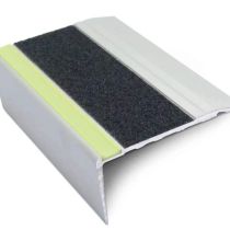 Aluminator Silicone Carbide Insert Non Slip Stair Nosing 68 x 33mm